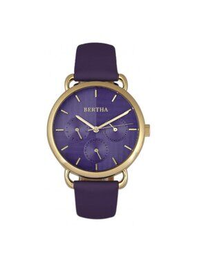 NWT Bertha Gwen Purple Dial Ladies Watch